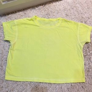 Neon yellow lululemon top